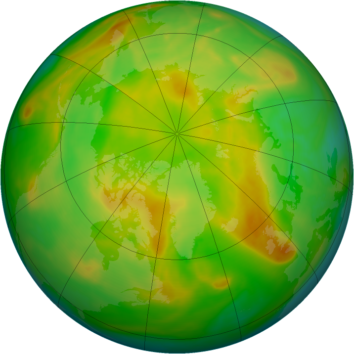 Arctic ozone map for 27 May 2007